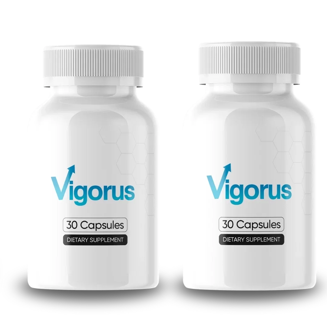 Two bottles of Vigorus men's capsules side by side